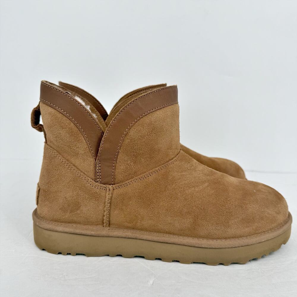 UGG Womens Classic Mini Lunara Boot Size 9 EU 40 Brown Suede EUC